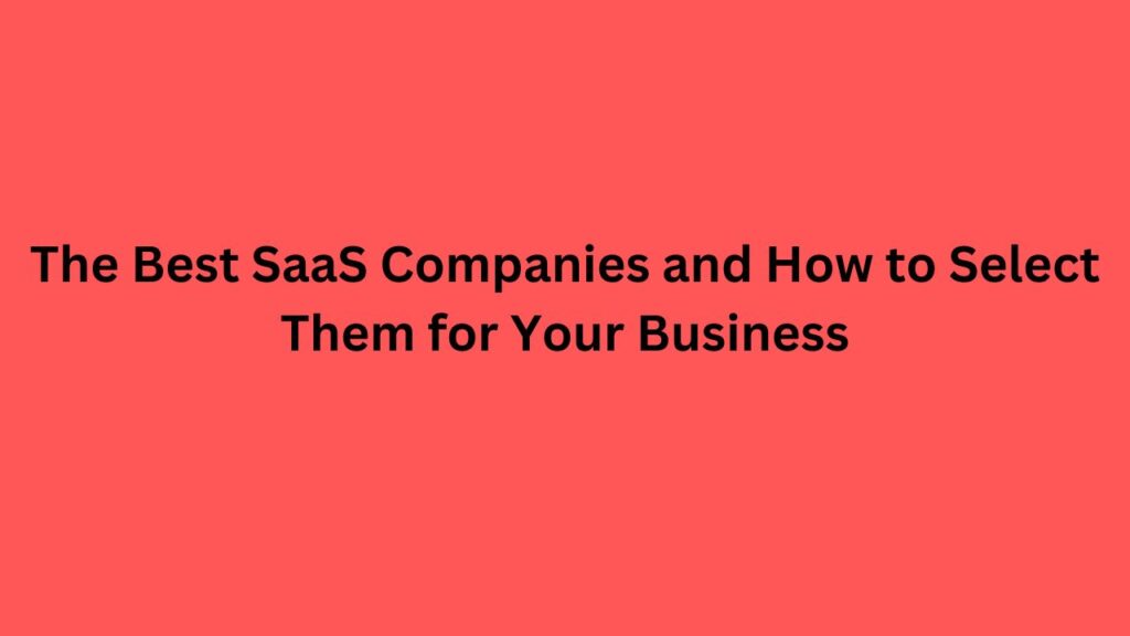 Best SaaS Companies